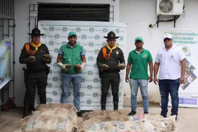 534 hicoteas y un mono carablanca fueron decomisados por la Policía Nacional y CORPOMOJANA.